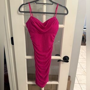 Emerald Sundae Fuchsia Glitter Mini Dres